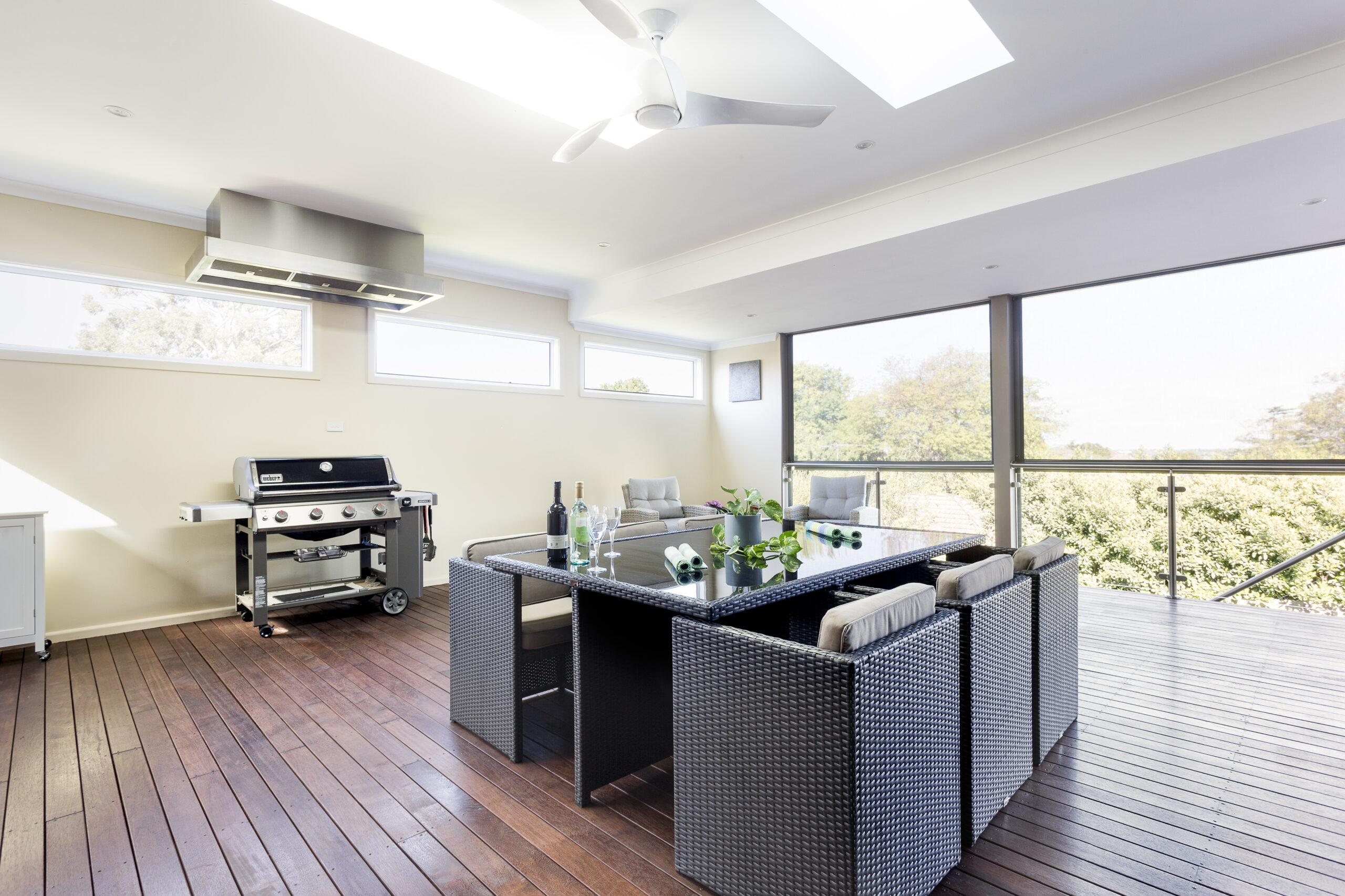 a kitchen with a large island