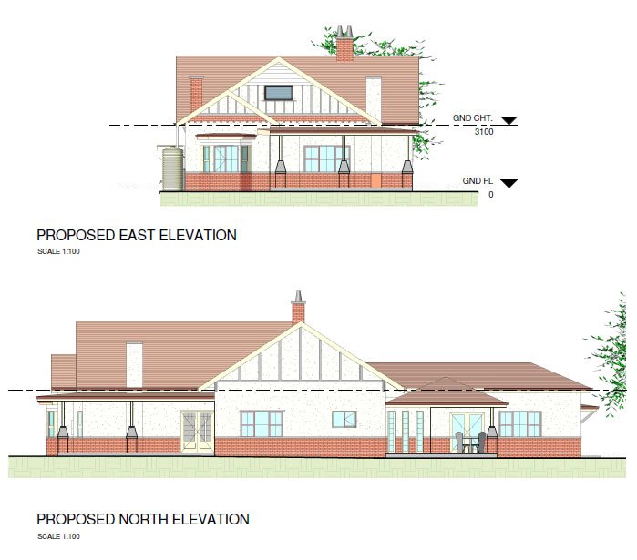 Proposed East & North Elevation