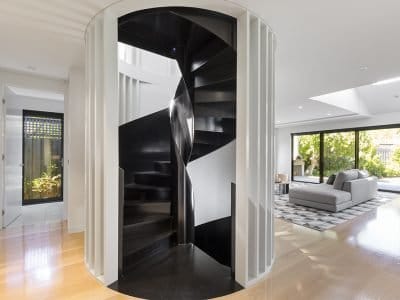 Black Spiral Stairs