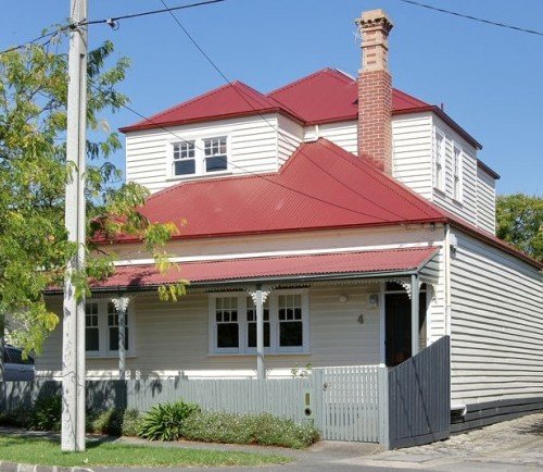 a house with a red roof