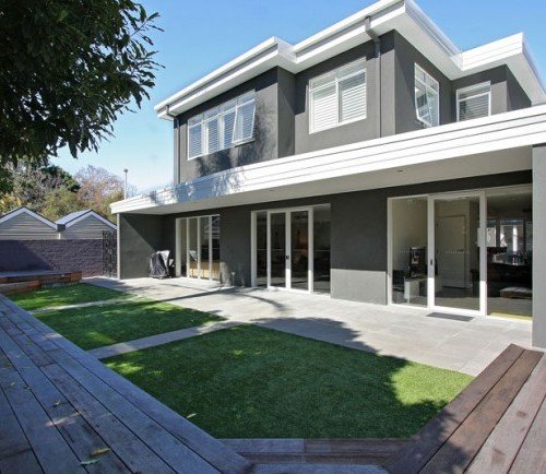 a house with a pool