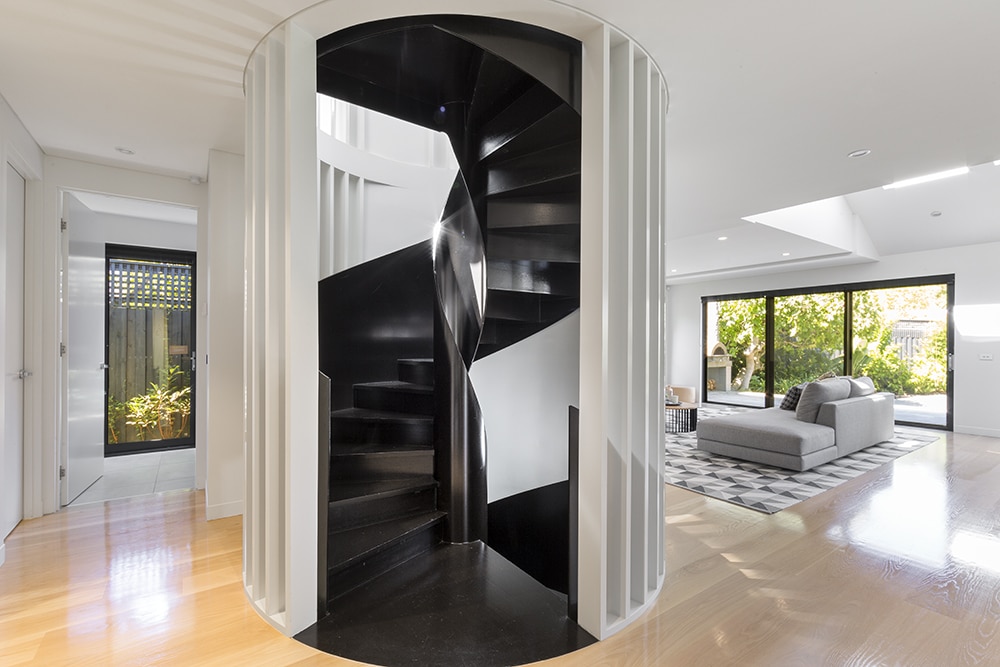 Black Spiral Stairs