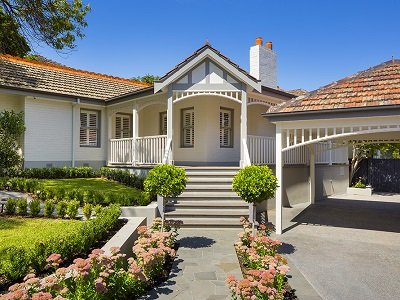 a house with a front yard