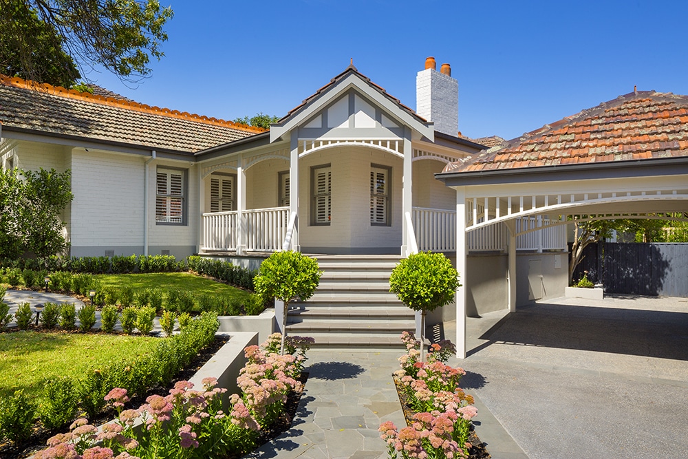 a house with a front yard