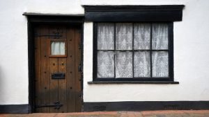 a door with a window