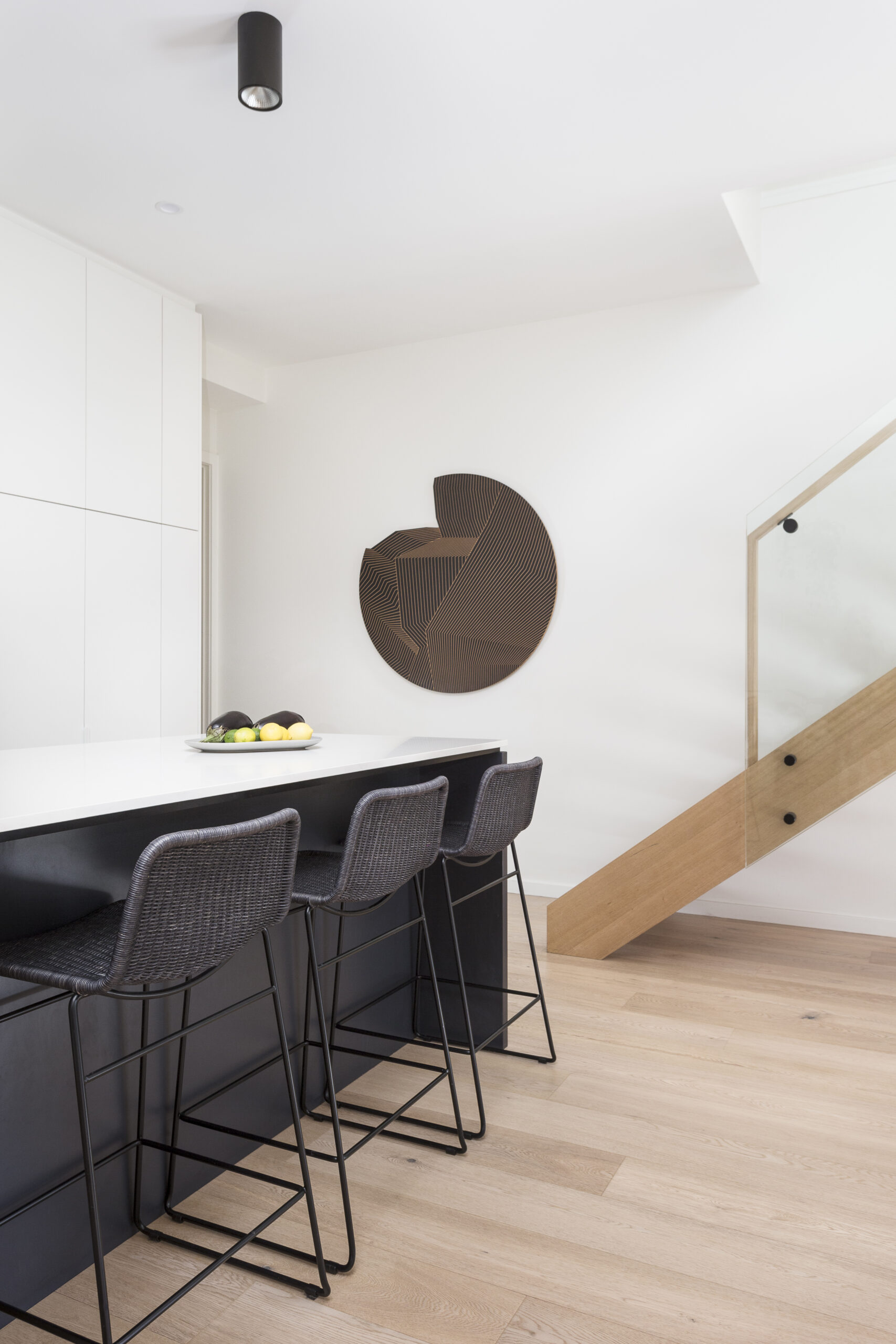 a table and chairs in a room