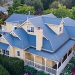 a house with a large front yard