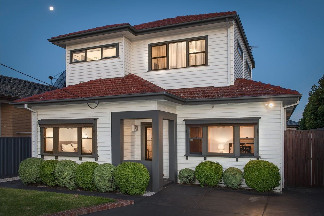 a house with a red roof