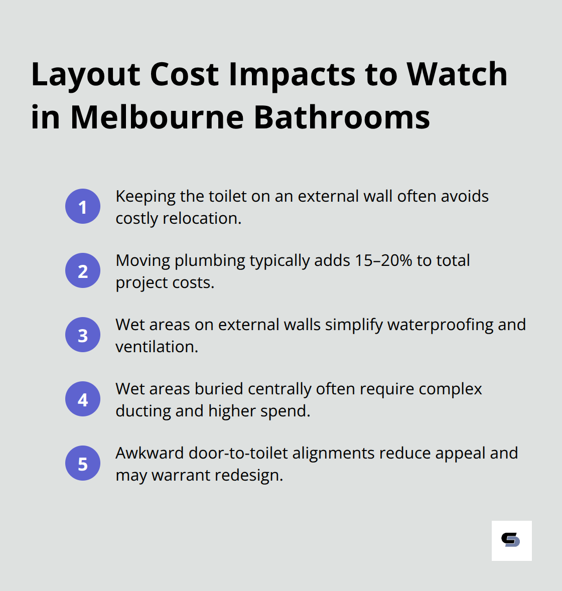 Key layout-related cost factors for Melbourne bathroom renovations - bathroom renovation design Melbourne