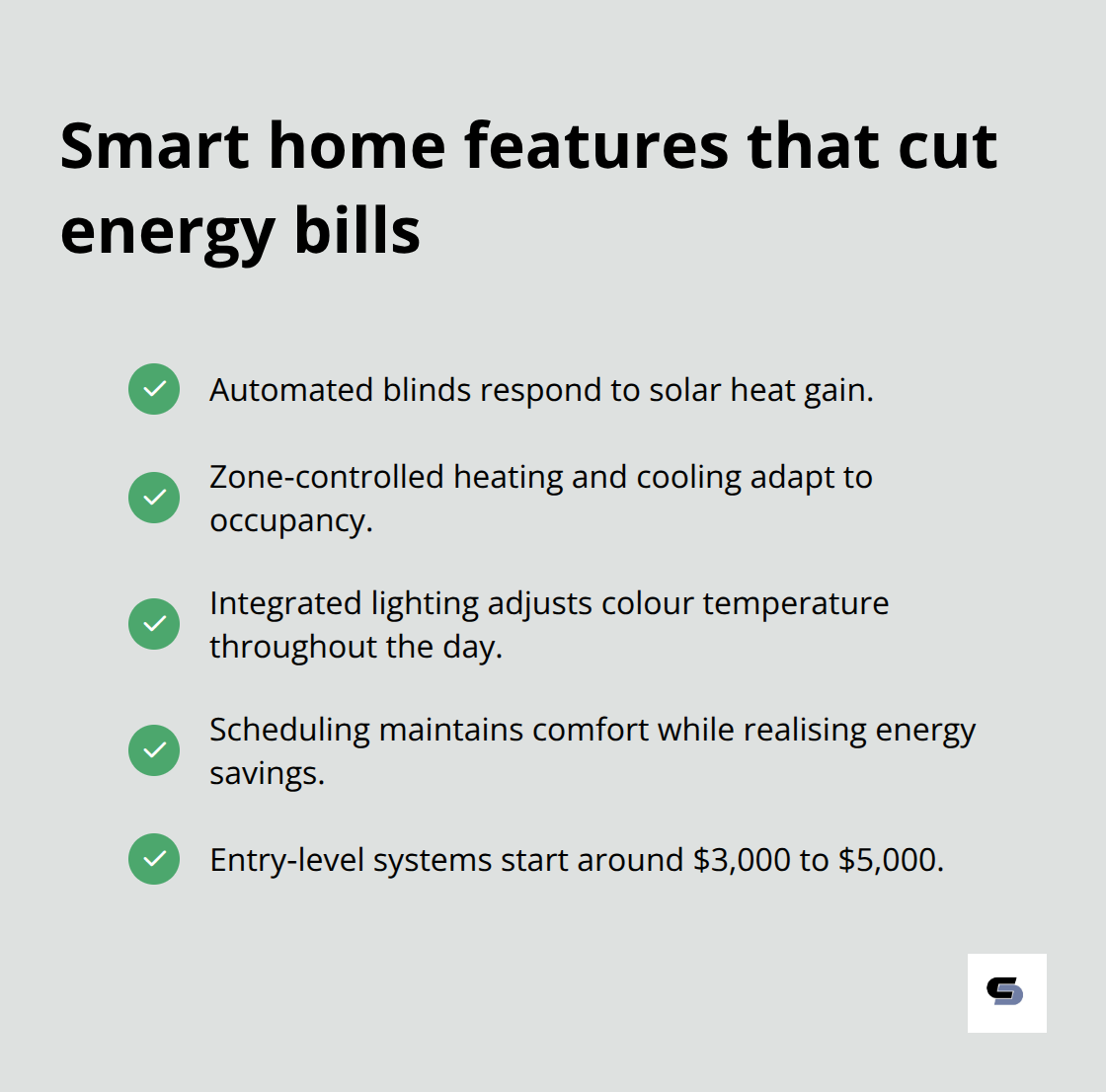 Checklist of smart home features and cost range for Melbourne extensions. - contemporary extension design Melbourne