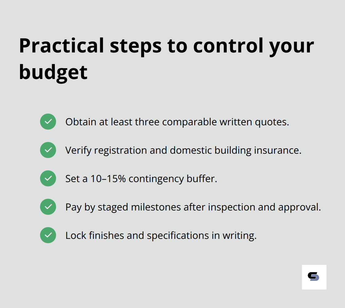 Checklist for managing a double storey extension budget in Victoria - double storey extension price