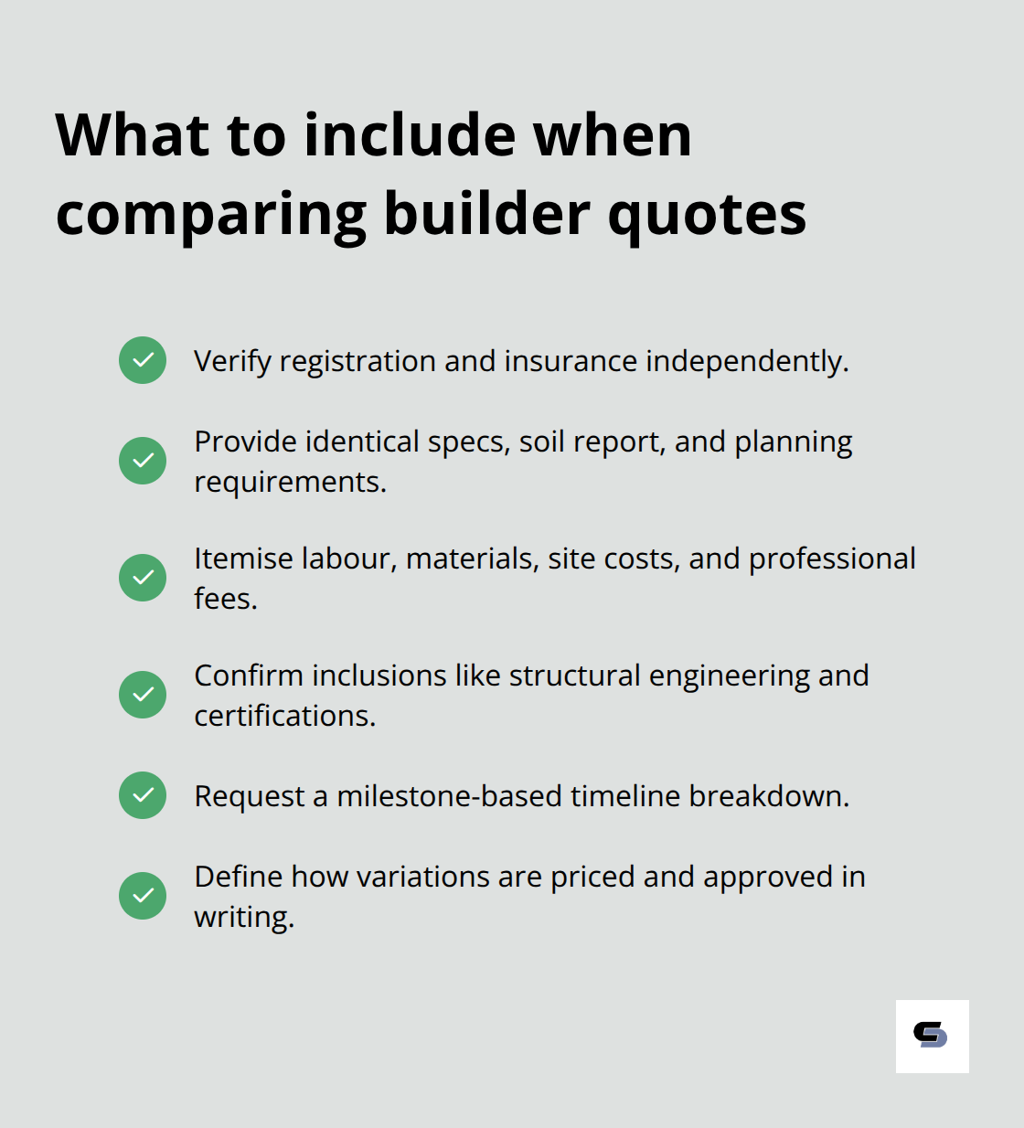 Checklist of essentials to compare in builders’ quotes for Melbourne extensions - home extension cost melbourne