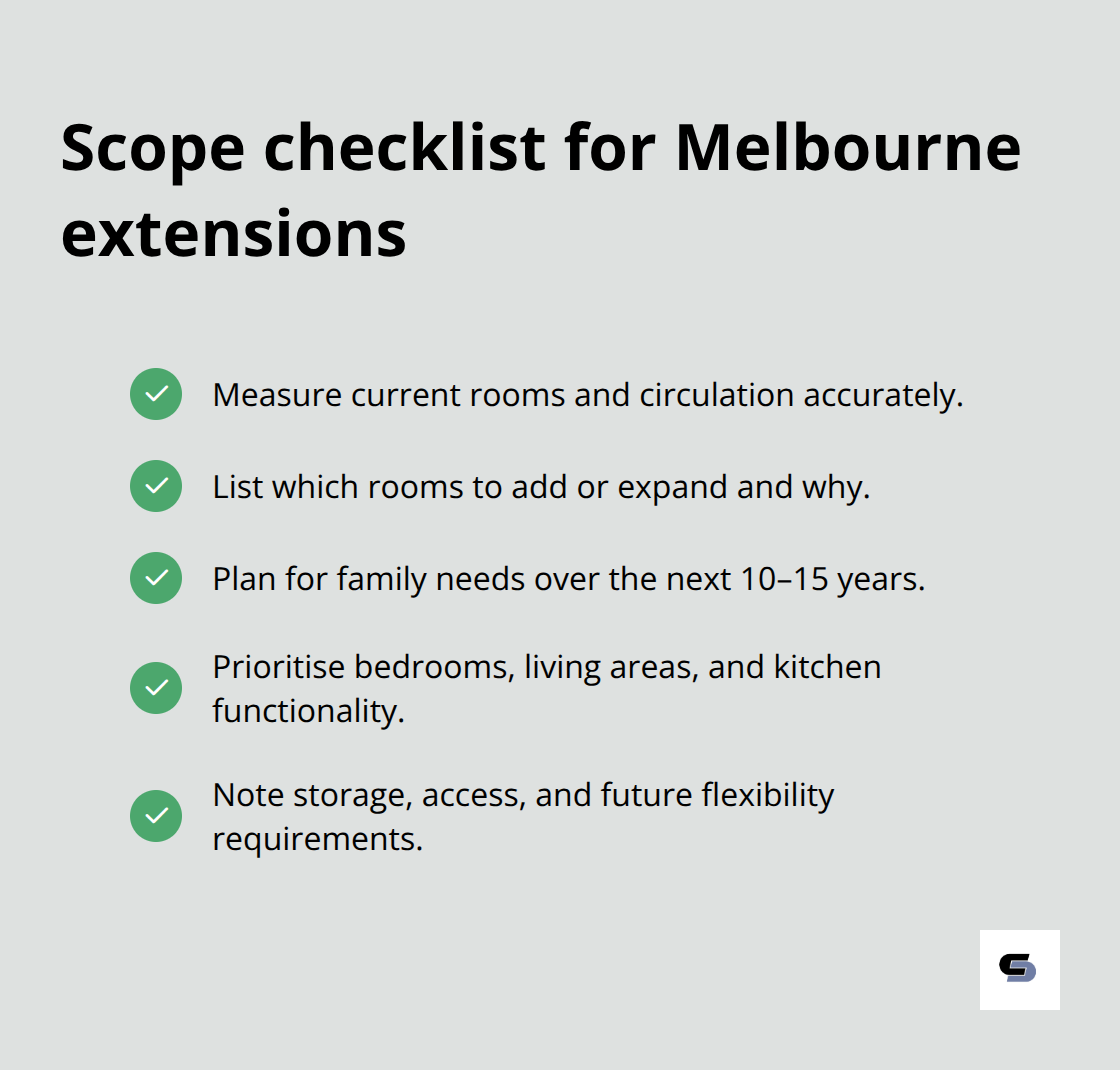 Checklist to define your extension scope and long-term needs - how to build a home extension