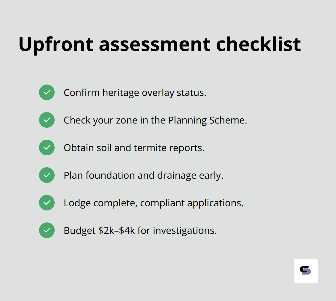 Key early tasks that reduce risk, cost, and timeline for Inner North extensions.