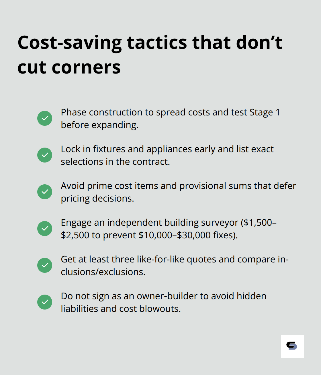 Checklist of practical ways to reduce Melbourne extension costs - melbourne home extension costs