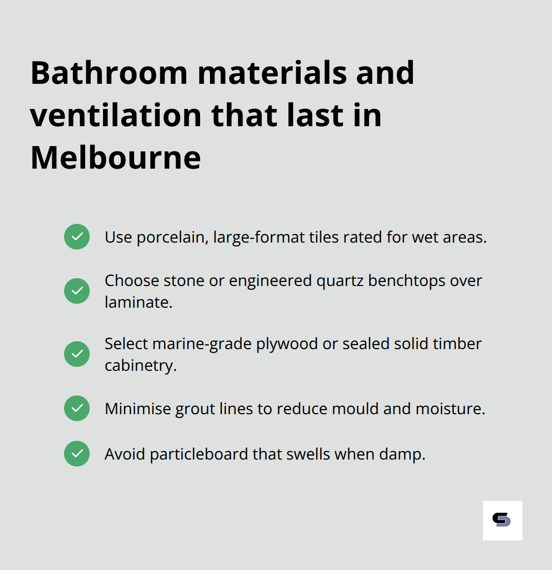 Practical bathroom choices to improve durability and function