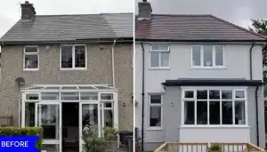 Second Storey Extension Before and After Transformations
